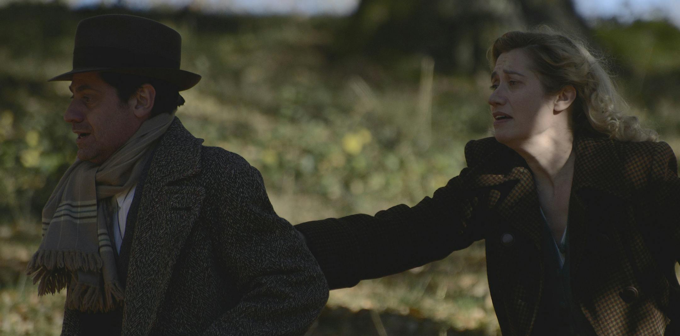 Emmanuelle Devos chases after Olivier Py in ‚ÄúViolette,‚Äù a biographic portrait of the French author Violette Leduc, directed by Martin Provost. Credit Adopt Films