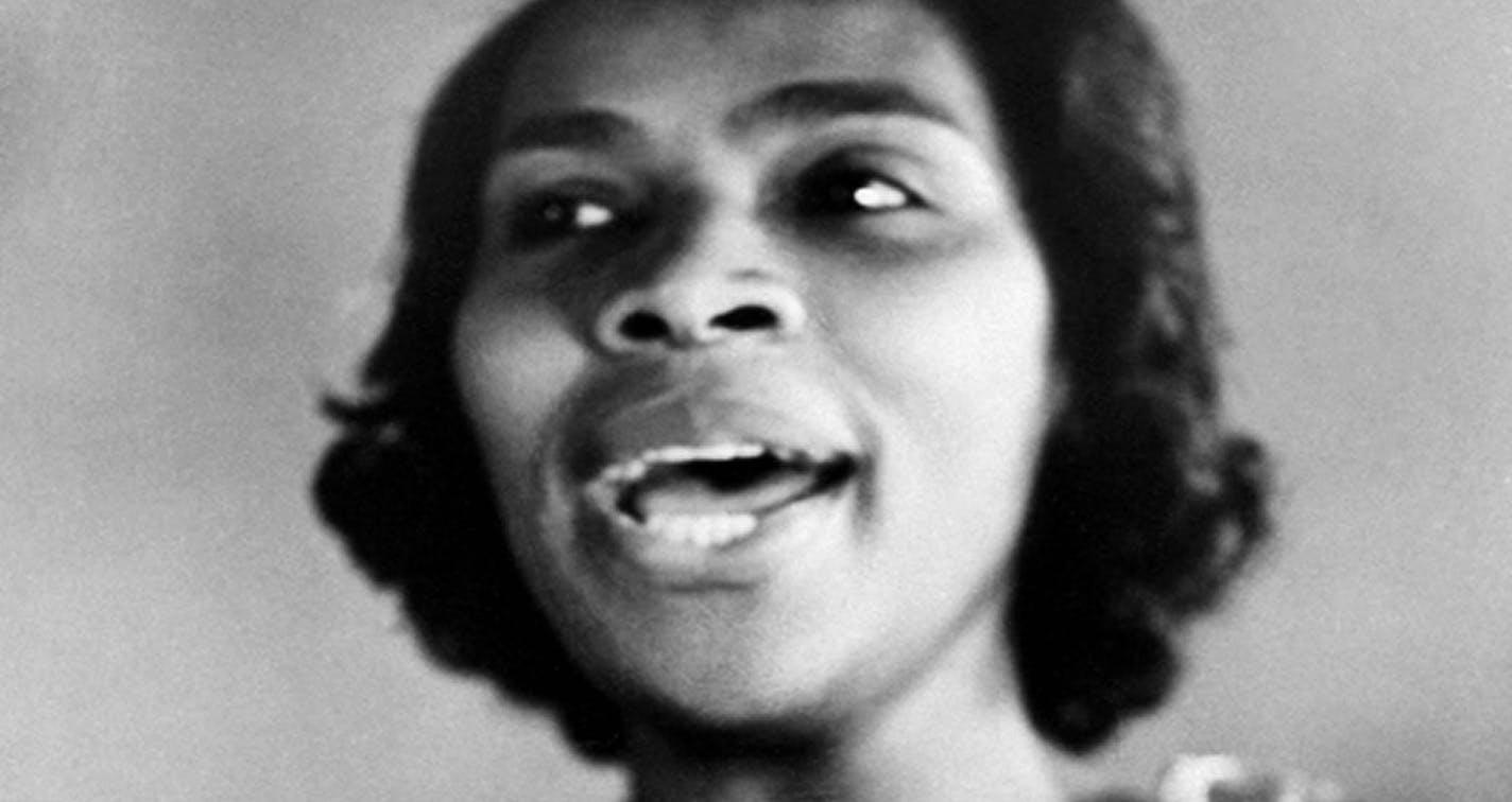 American contralto, Marian Anderson shown singing in this undated AP photo.