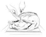 How to carve a turkey, step by step. Step 2.