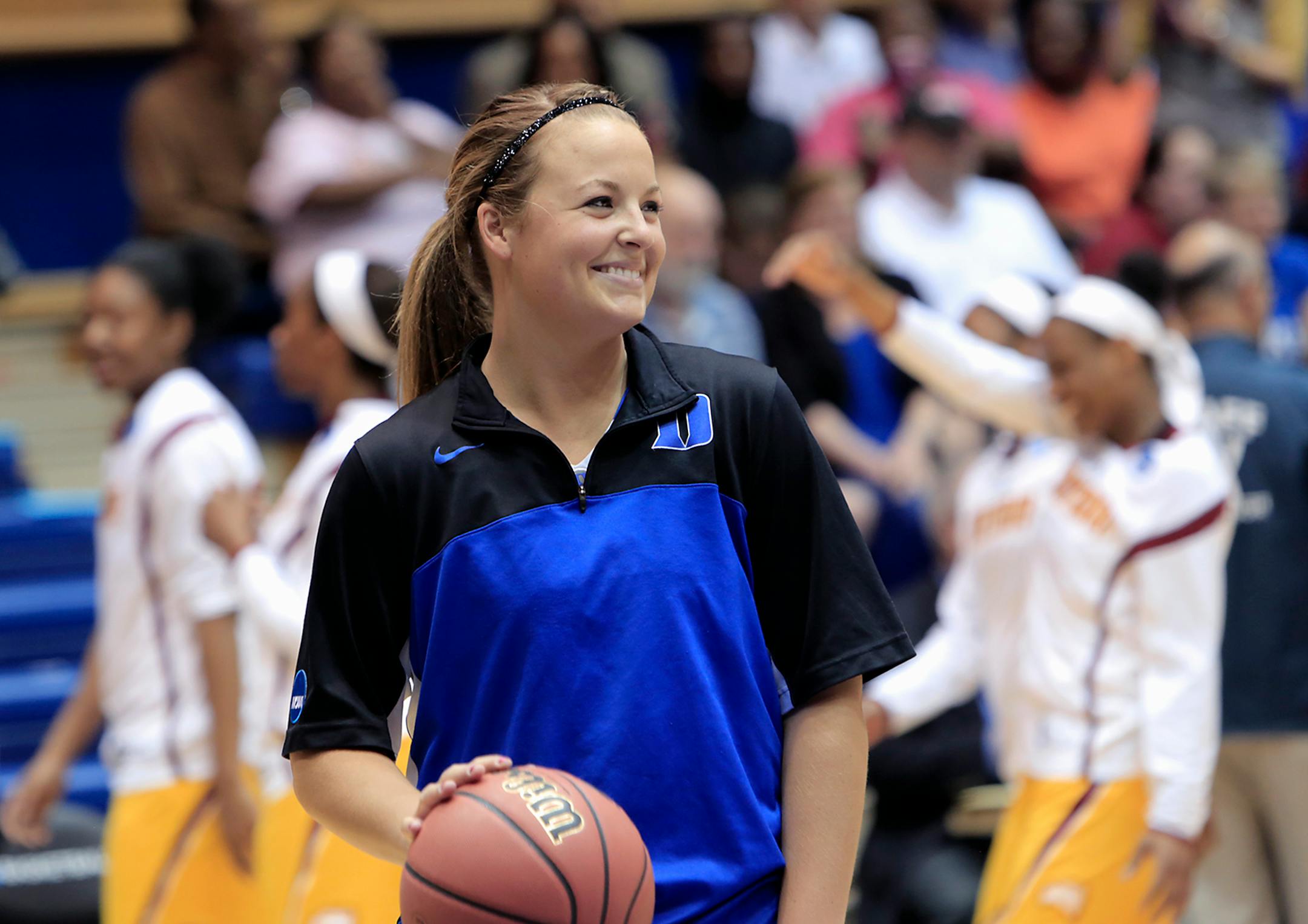 Duke's Tricia Liston warms-up before a game against Winthrop during first-round of the NCAA basketball tournament. Now with the Lynx, Liston has hit on five of eight three-pointers the past three games. For the season, she is 12-for-25 on three-pointers.