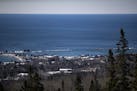 Grand Marais, as seen from Pincushion Mountain Overlook on Friday March 20, 2020.