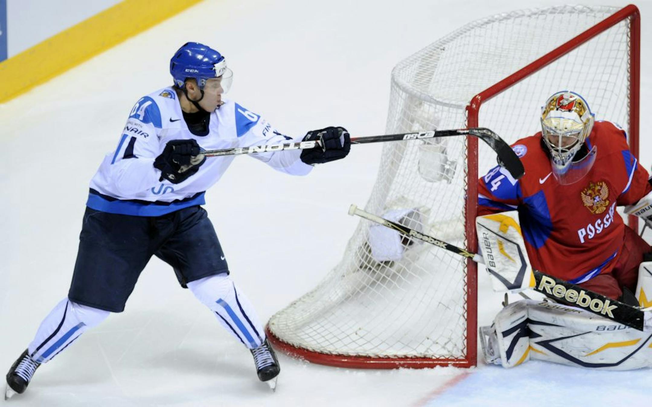 Wild prospect Mikael Granlund (left)