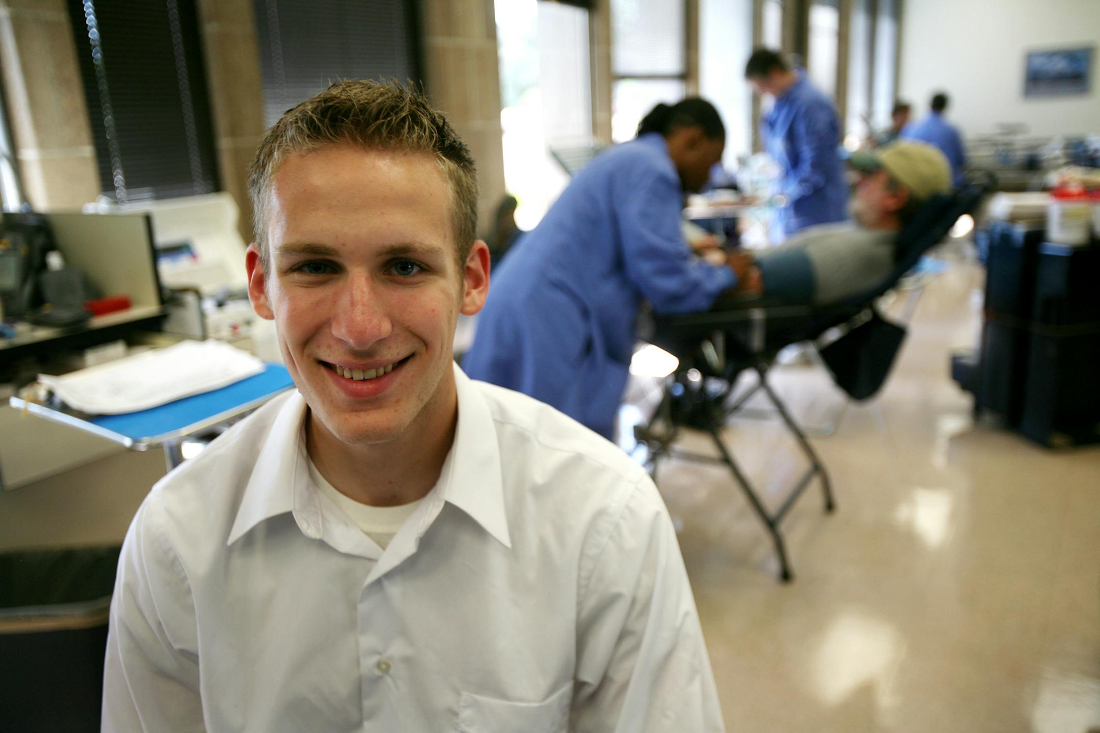 Joe Gibson, 16, of Blooming Prairie, worked to change a state law about blood donation after being turned away because he was too young.