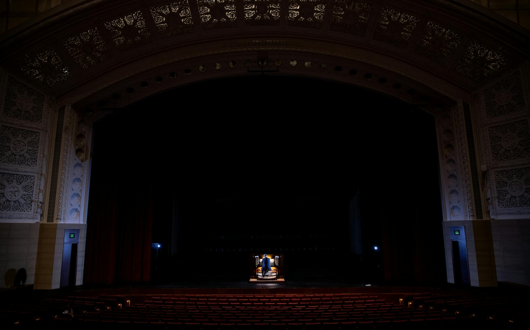 Professor Dean Billmeyer played the newly refurbished pipe organ at Northrop Auditorium. The organ uses almost 7000 pipes.