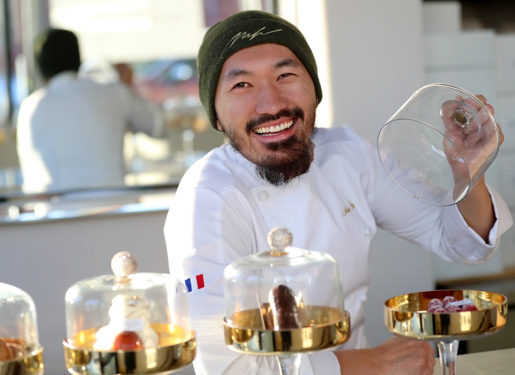 Marc Heu of  Marc Heu Pâtisserie Paris is a James Beard semifinalist for the national category of Outstanding Pastry Chef or Baker.