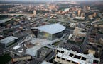 U.S. Bank Stadium - Exterior and construction images. ] US Bank Stadium - Vikings brian.peterson@startribune.com Minneapolis, MN - 06/30/2016
