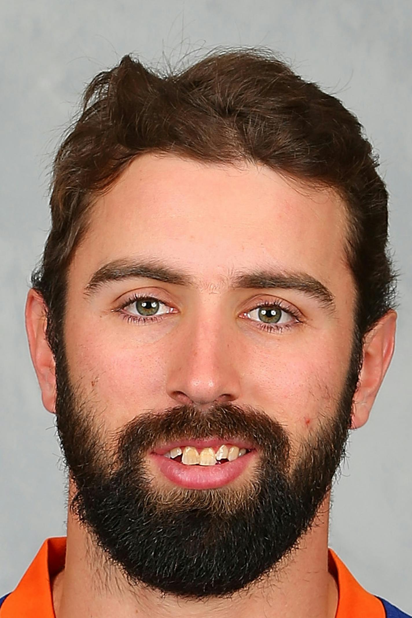 UNIONDALE, NY - SEPTEMBER 22: Nick Leddy of the New York Islanders poses for his official headshot for the 2016-2017 season on September 22, 2016 in Uniondale, New York. (Photo by Mike Stobe/NHLI via Getty Images) *** Local Caption *** Nick Leddy ORG XMIT: 670938155