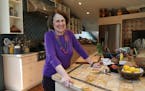 Paula Wolfert in the kitchen at her home in Sonoma, Calif