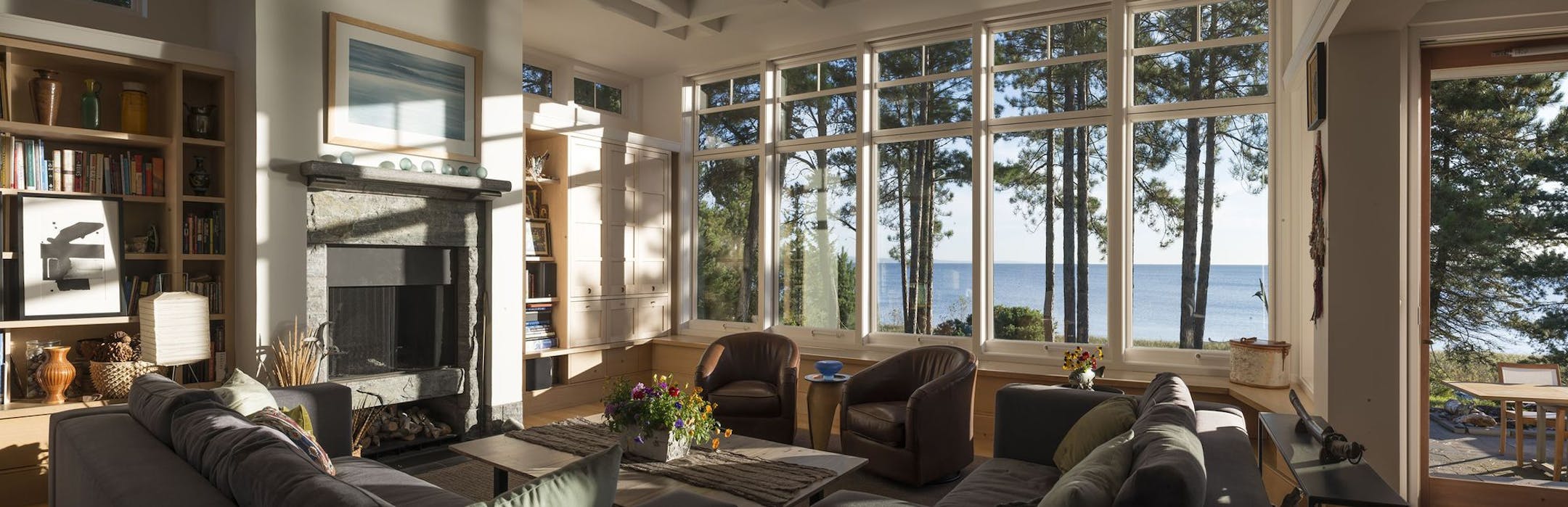 His-and-her working spaces designed for an architect and an artist on Duluth’s spectacular Park Point.