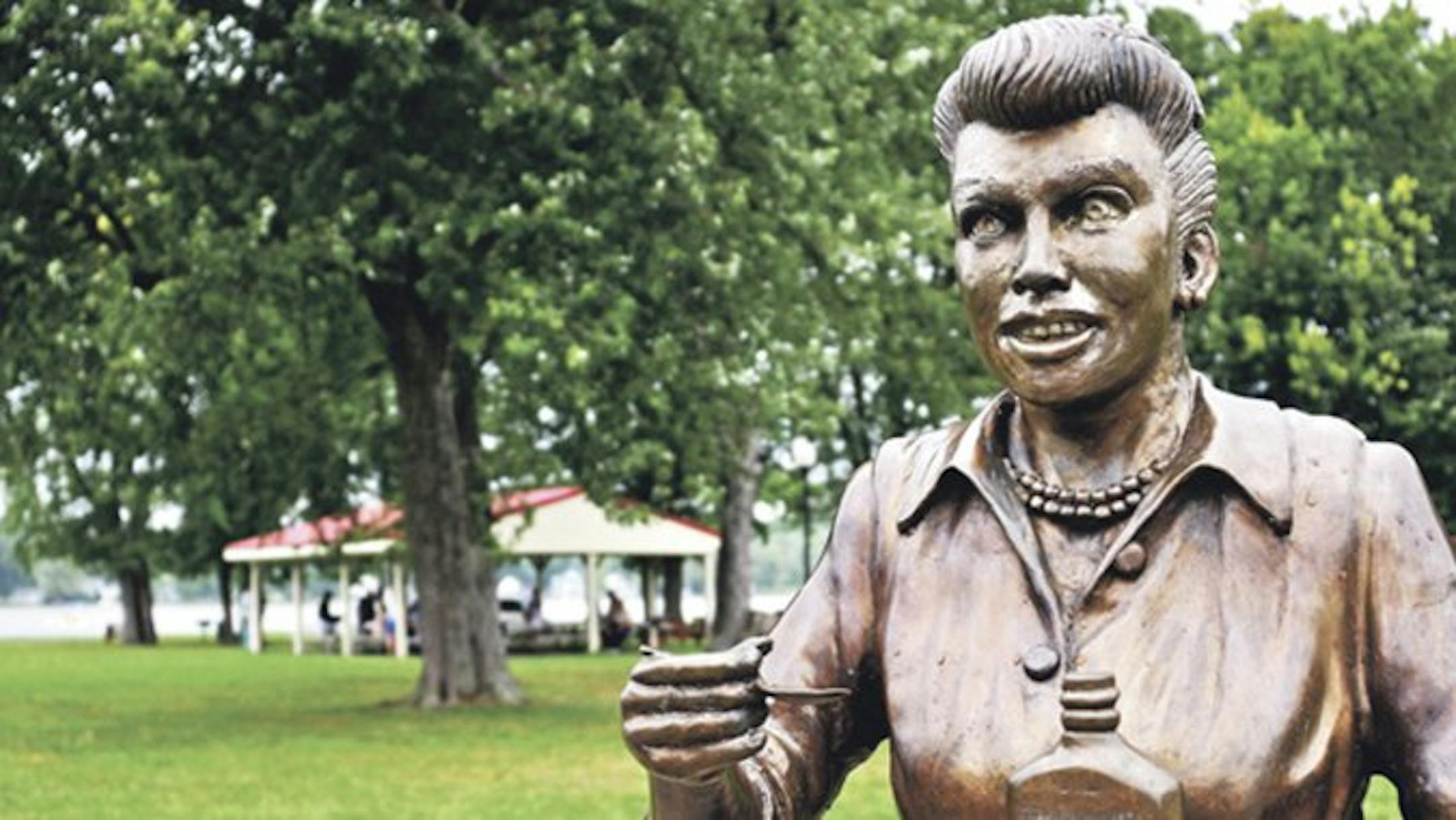 A statue of Lucille Ball in her New York hometown.