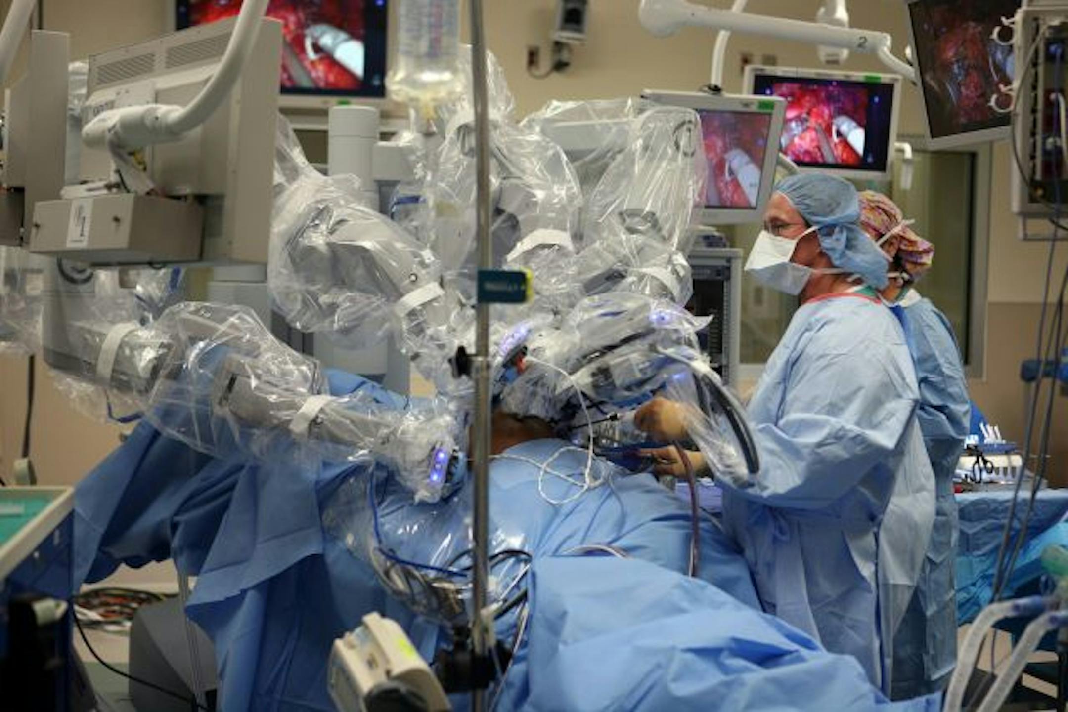 Dr. Vipul Patel directed robot arms that were performing prostate cancer surgery at Florida Hospital in Celebration, Fla.