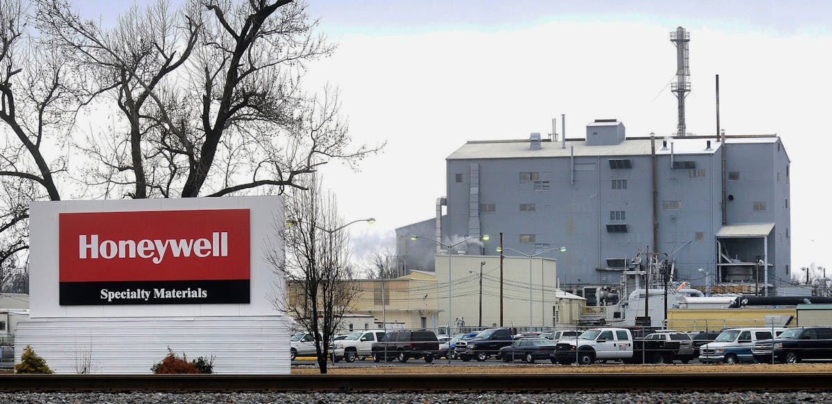 This Jan. 18, 2011, file photo shows the Honeywell Specialty Materials plant in Metropolis, Ill.