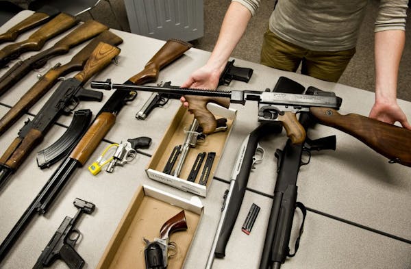 On Jan. 18, 2013, an evidence technician from Carver County Sheriff's Office showed some of the guns confiscated from Christian Oberender.