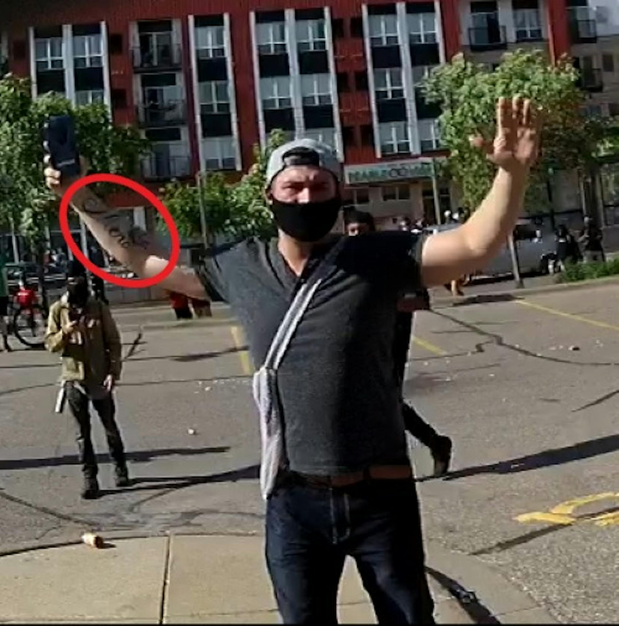 Man suspected of arson in St. Paul in June 2020.