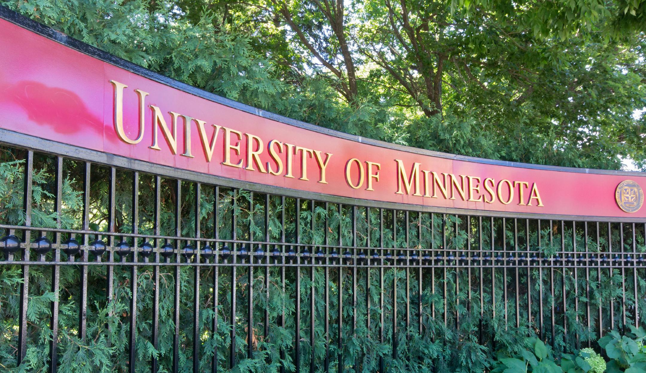 Entrance to the campus of the University of Minnesota.