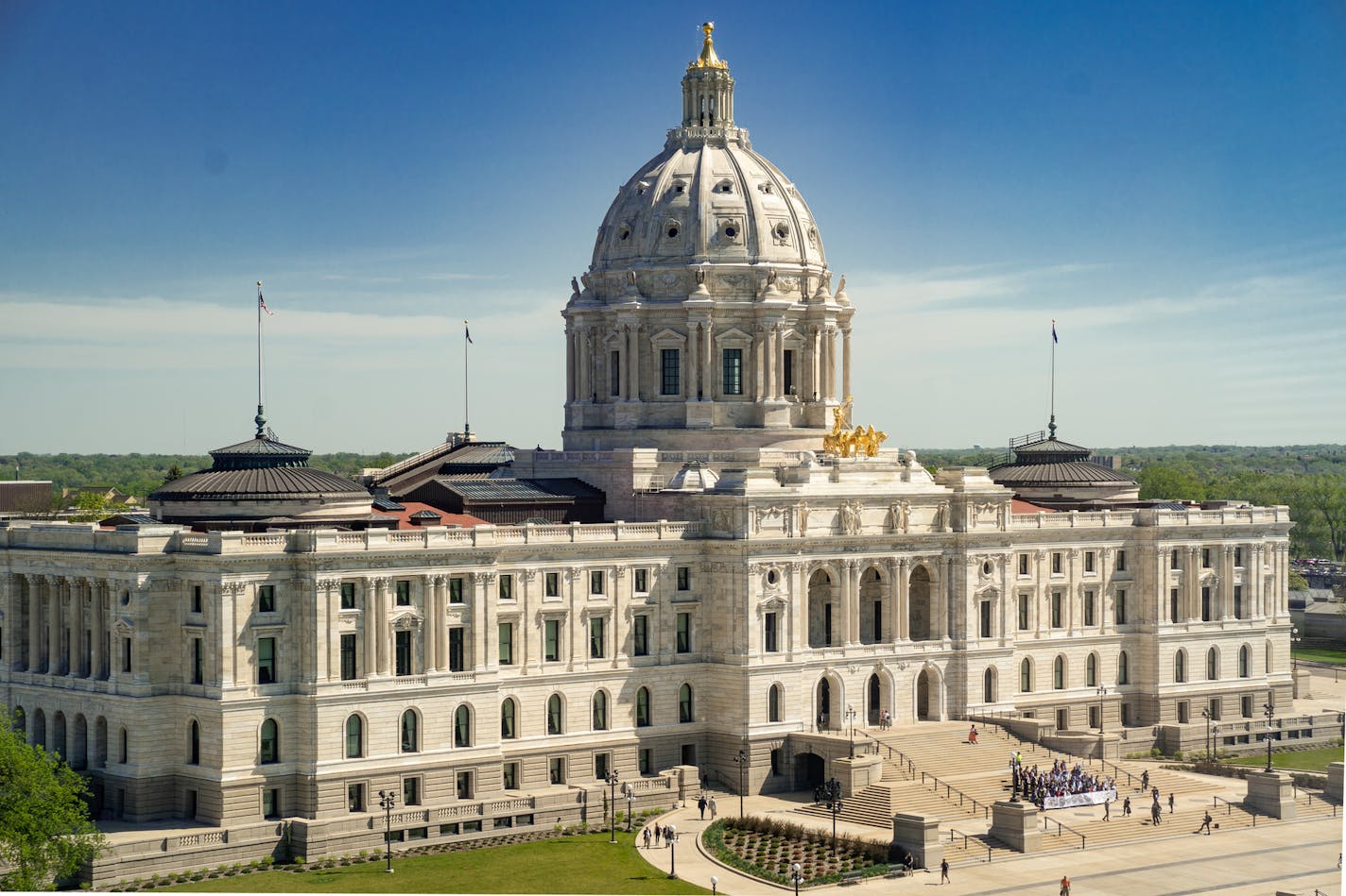 Minnesota State Capitol. With just days before the end of session, lawmakers were locked in budget negotiations and unable to move ahead with major legislation. ] GLEN STUBBE • glen.stubbe@startribune.com Thursday, May 16, 2019 EDS,Viewed from the Transportation Building. for any appropriate use.