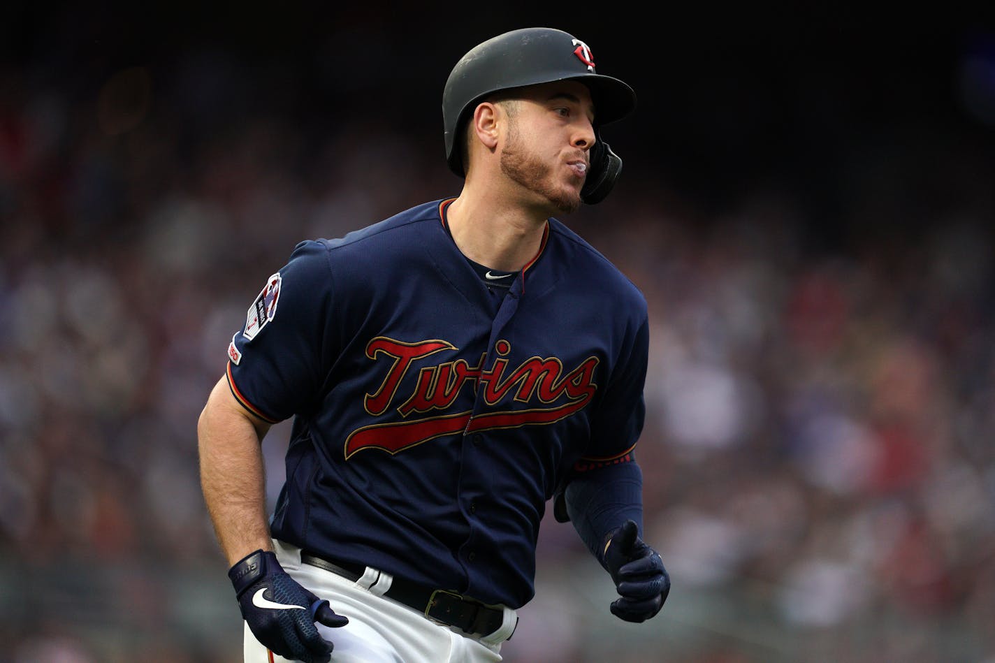 Minnesota Twins first baseman C.J. Cron (24) connected with the ball in the third inning. ] ANTHONY SOUFFLE • anthony.souffle@startribune.com The Minnesota Twins played the Kansas City Royals in an MLB game Saturday, June 15, 2019 at Target Field in Minneapolis.