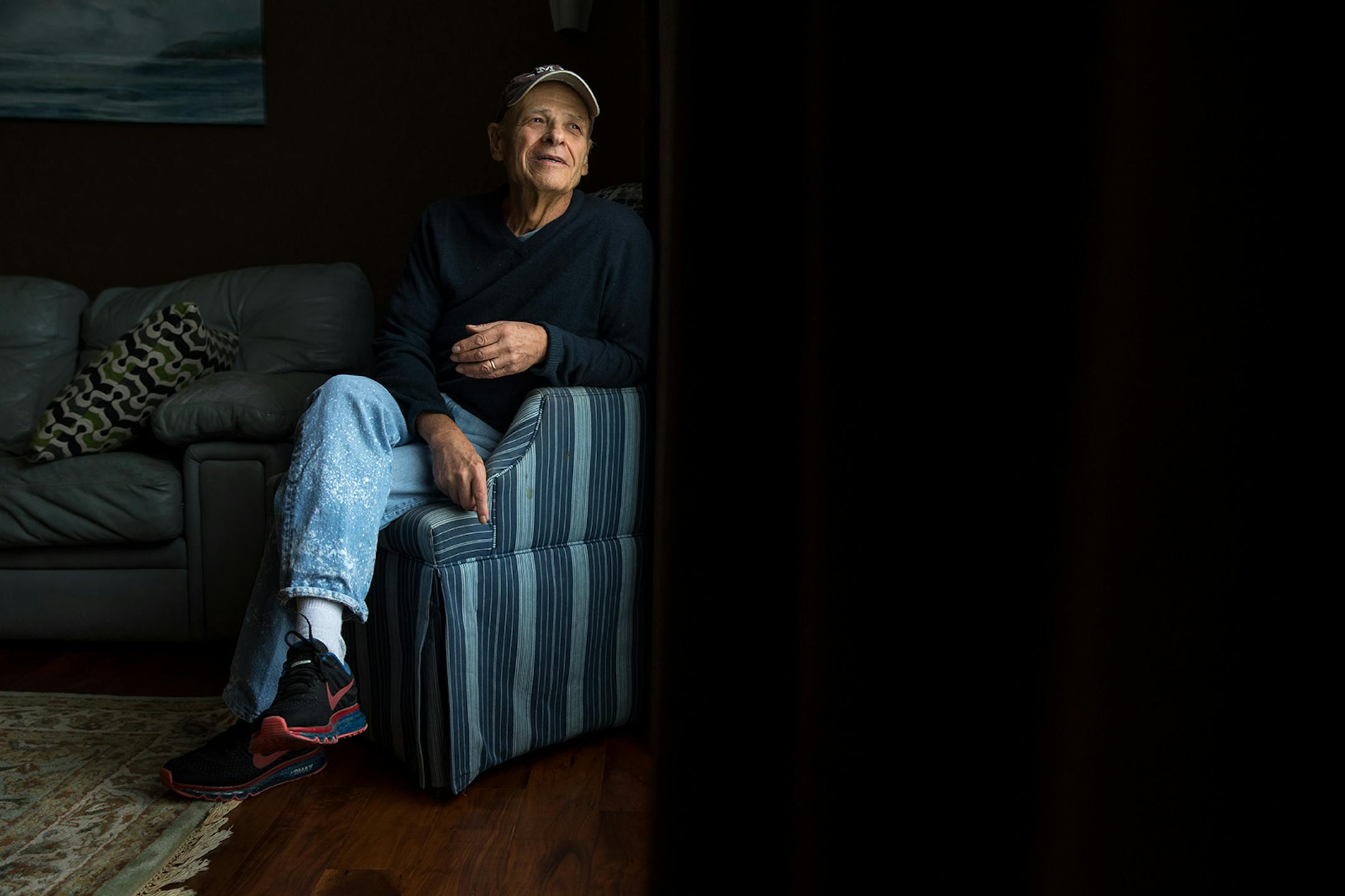 Minnesota native and author Tim O'Brien photographed at his home in Austin, Texas.
