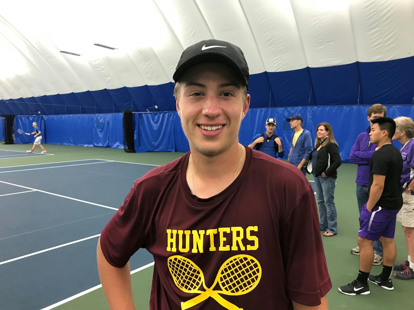 Demitri Bush of Duluth Denfeld, Class 1A boys' tennis singles champion.