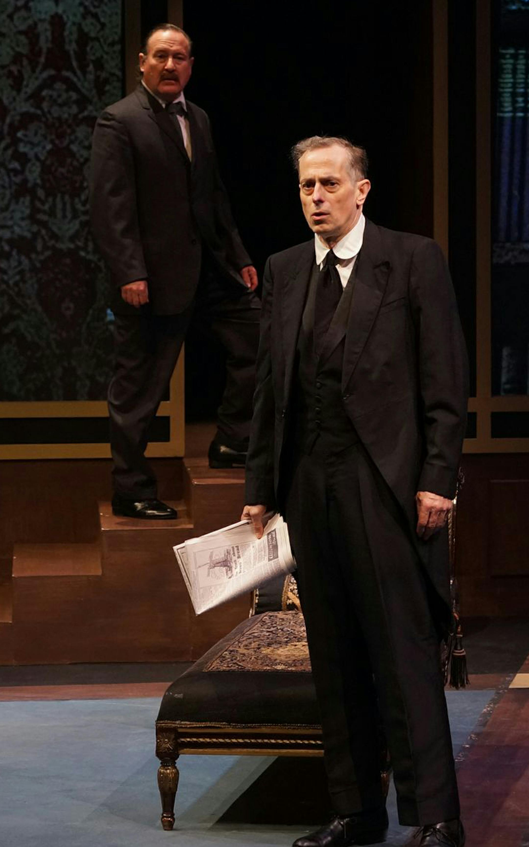 Photo credit: Petronella Ytsma Bob Davis, left, as Dr. Watson and Steve Hendrickson as Sherlock Holmes in "Sherlock Holmes and the Adventure of the Suicide Club" at the Park Square Theatre.