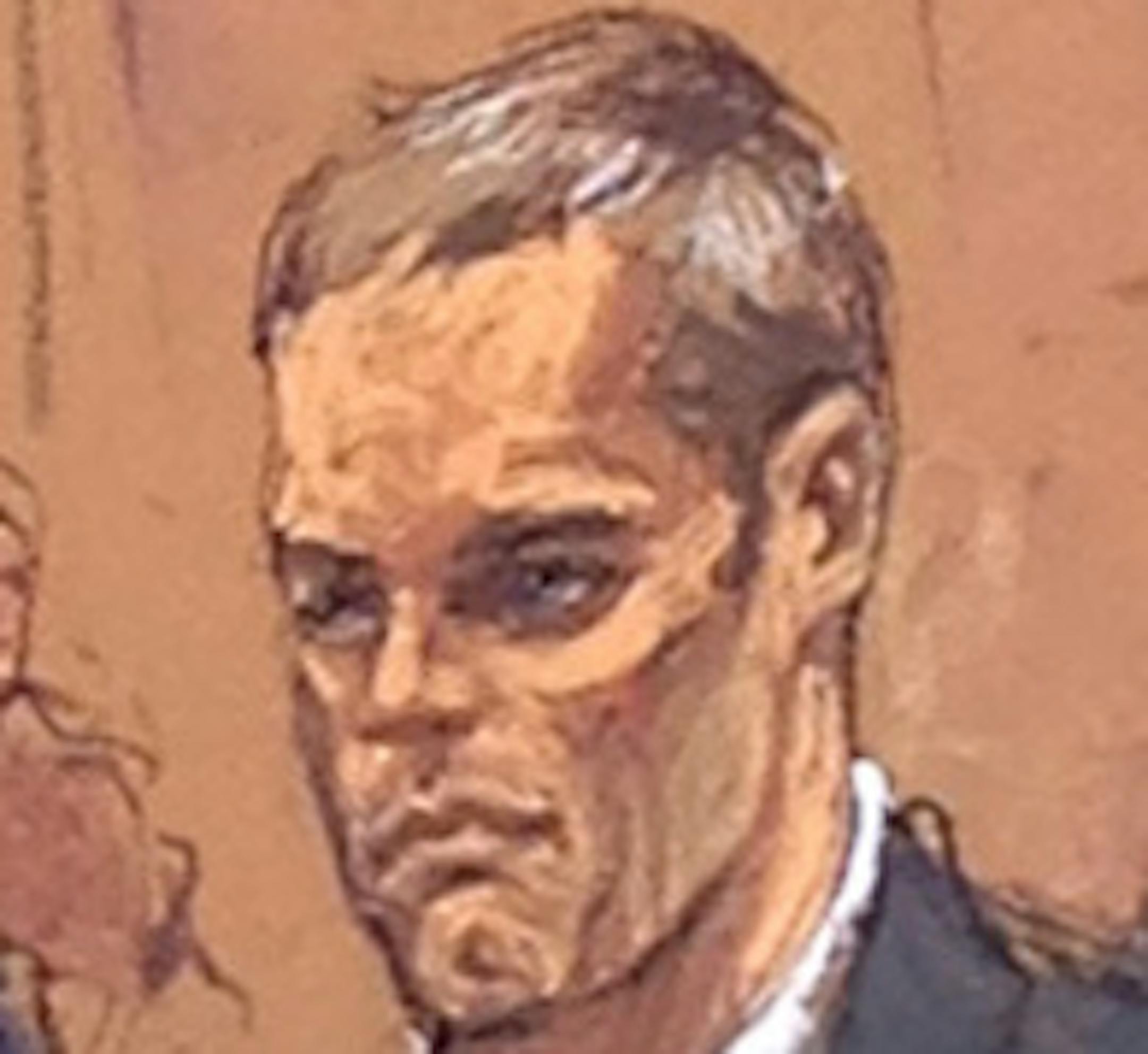 Courtroom sketch artist Jane Rosenberg displays her latest drawing of New England Patriots quarterback Tom Brady outside a federal courthouse in New York, Monday, Aug. 31, 2015. Rosenberg returned to court several weeks after her drawing at Brady&#xed;s first "Deflategate"hearing went viral, with critics saying she made him look like an aging cartoon villain. Today Rosenberg said she got a wave and a &#xec;thank you&#xee; from Brady. NFL Commissioner Roger Goodell and Brady departed with no last