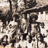 A group of Black youths pose at Camp Katharine Parsons.