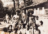 A group of Black youths pose at Camp Katharine Parsons.