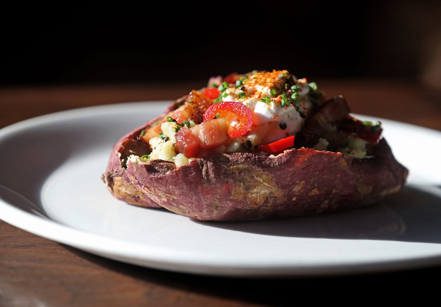 A roasted Japanese sweet potato from chef Ann Kim, owner of Young Joni and seen Thursday, Nov. 10, 2017, in Northeast Minneapolis, MN.] DAVID JOLES &#xef; david.joles@startribune.com Four Twin Cities chefs provide vegetable-based side dish recipes for Thanksgiving. Stories, recipes, and photos of the dishes as prepared by the chefs.