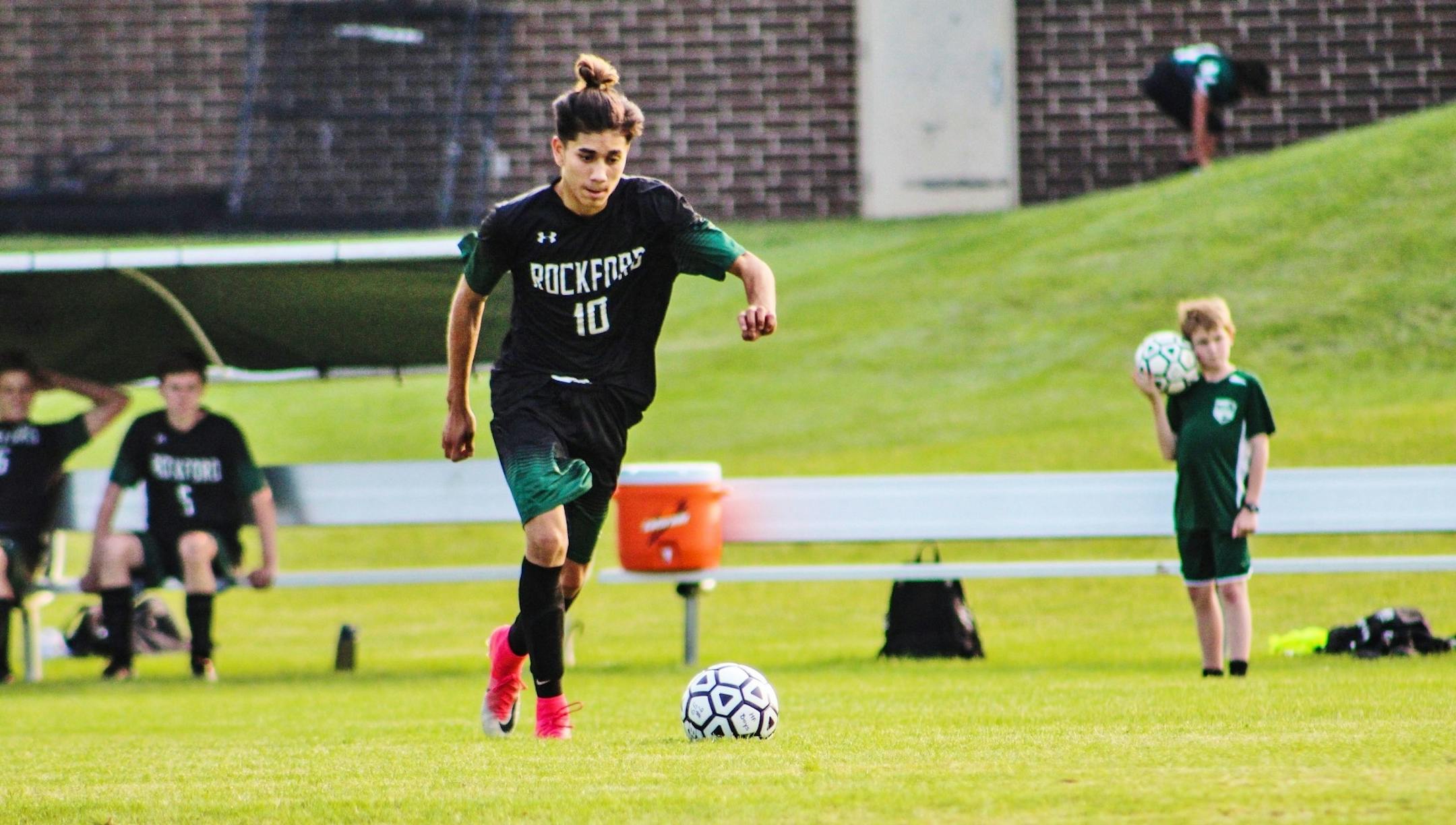 Rockford soccer player Chris Chavez scored nine goals in three games last week, including a school-record-tying five in a 9-1 victory over Brooklyn Center.