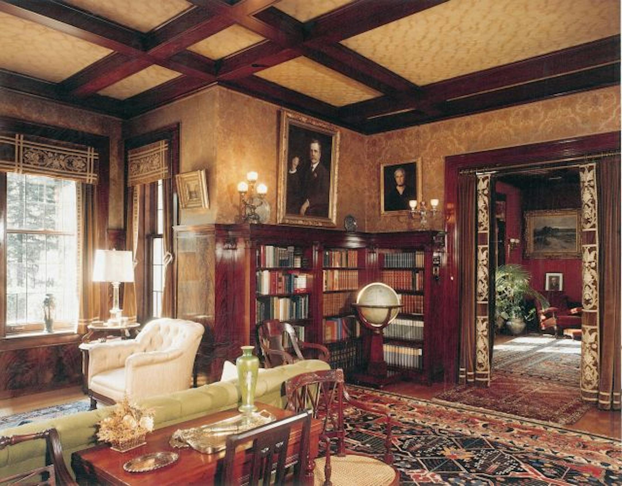 Glensheen's library contains most of its original furnishings and books.