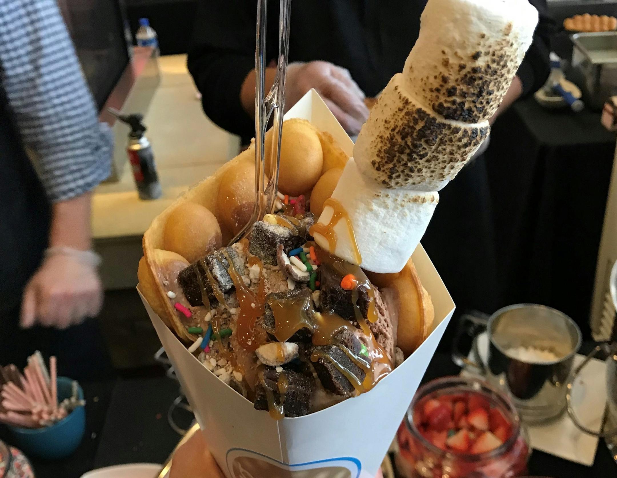 A new item for the Super Bowl at U.S. Bank stadium: Bubble Waffle Cones.