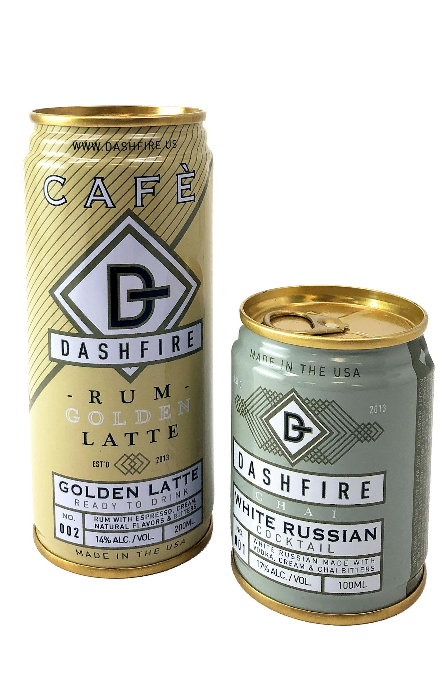 Dashfire's Golden Latte and White Russian. Photo by Nicole Hvidsten