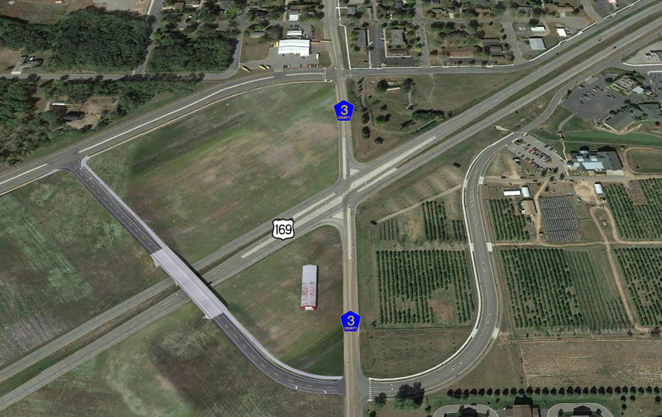 City of Belle Plaine The City is planning to construct, with financial assistance from MnDOT and Scott County, an overpass extending Enterprise Drive over Hwy 169 to West Commerce Drive. The bridge would be located west of Meridian Street (CSAH 3). This will allow the existing right-in and right-out accesses to Hwy 169 to remain in place