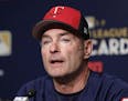 Twins manager Paul Molitor responded to questions during a news conference Monday in New York. He is negotiating a new deal with the Twins that will g