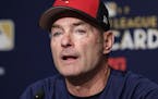 Twins manager Paul Molitor responded to questions during a news conference Monday in New York. He is negotiating a new deal with the Twins that will g
