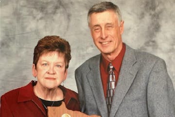 Neal Hofland’s late wife, Jeanne, was at his side when he was inducted into the Minnesota Coaches Hall of Fame.