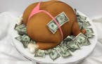 Nadia Cakes, in Maple Grove and Woodbury, is selling a "twerkey" cake for the holiday season.