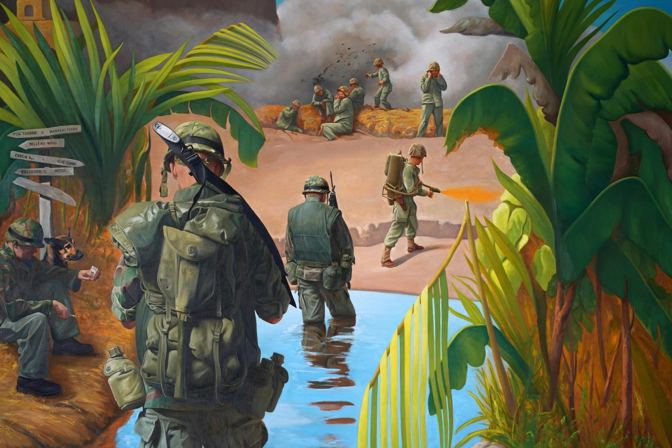 Artist Charles Gilbert Kapsner incorporated a great deal of details and symbolism in each of his murals.