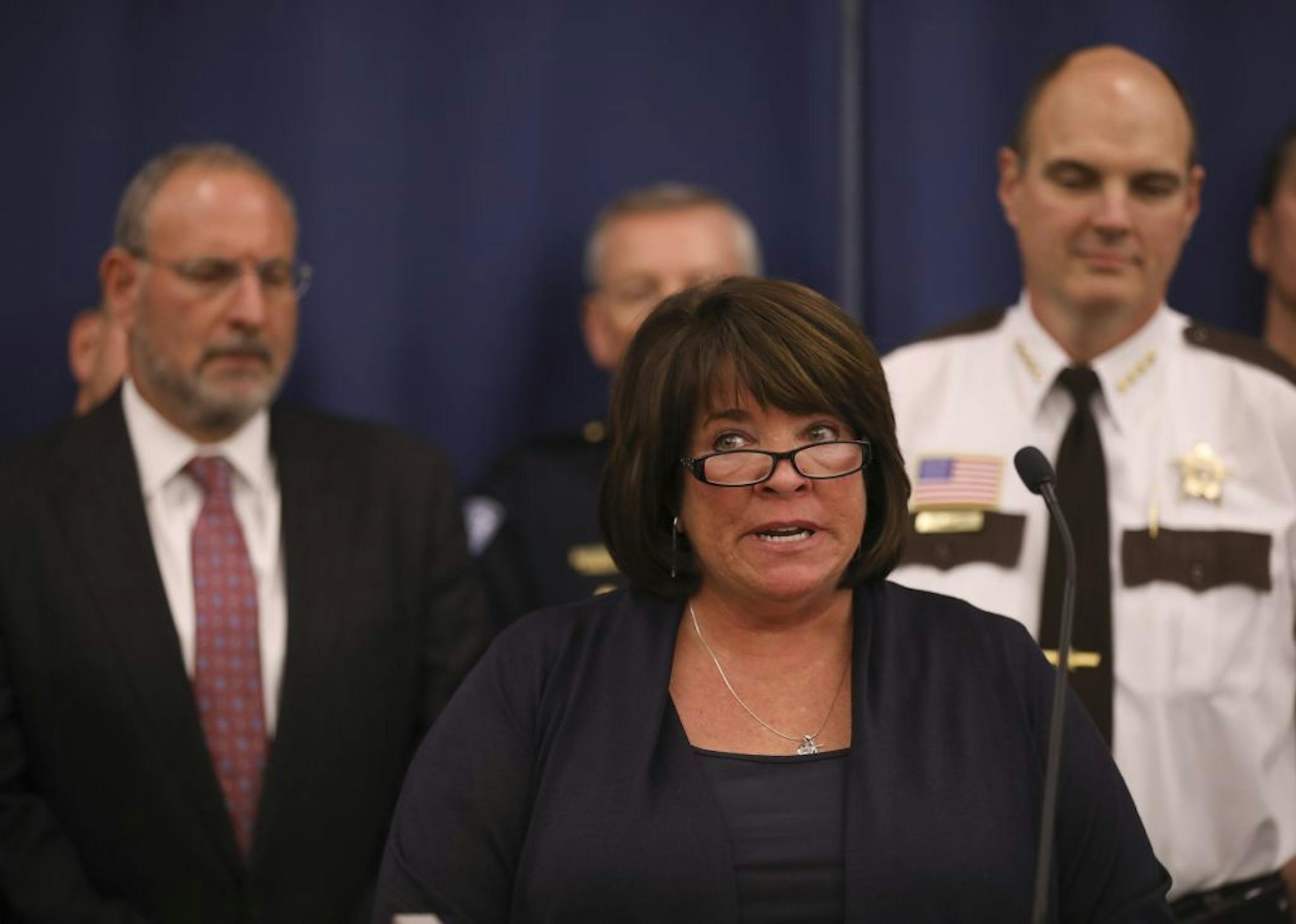 Colleen Ronnei was the first speaker at the news conference. She told of her college age son Luke's addiction and eventual death from an overdose of heroin in January of last year.