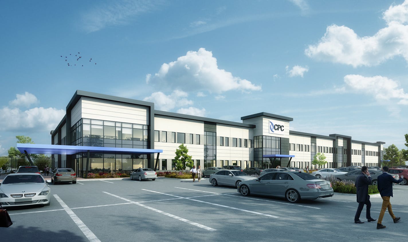 Colder Products Co. of St.Paul, founded in 1978, is consolidating three sites in St. Paul into a new facility that is under construction in neighboring Roseville. Source: CPC