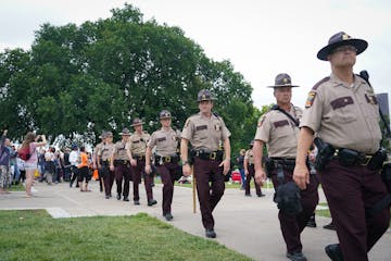 Minnesota State Patrol officers left the State Capitol grounds Friday following a standoff with protesters against Line 3 and other pipeline projects 