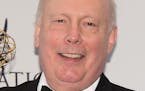 The Founders Award recipient Julian Fellowes poses at the 43rd International Emmy Awards at the New York Hilton Hotel on Monday, Nov. 23, 2015, in New
