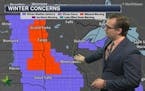 A blizzard warning because of blowing show was in effect Wednesday for Minnesota's western border.
