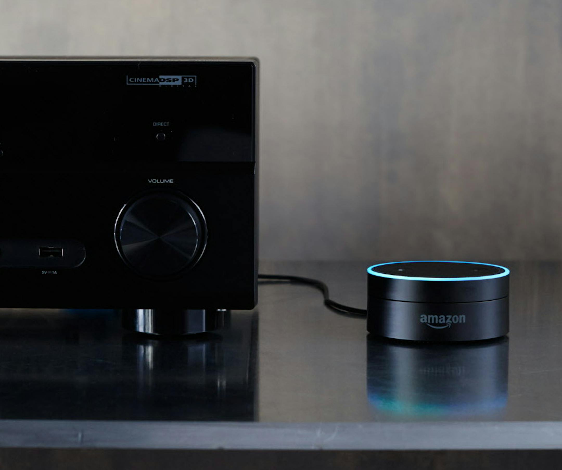 Amazon's Echo Dot has a tiny speaker so you can interact with Alexa, but it really shines when you connect it to speakers you already own through an aux-out port or Bluetooth. (Photo courtesy Amazon/TNS) ORG XMIT: 1183616