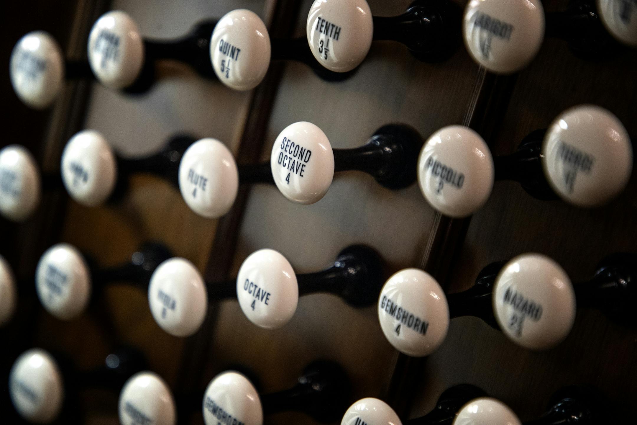 The pipe organ at Northrop Auditorium. The organ uses almost 7000 pipes.