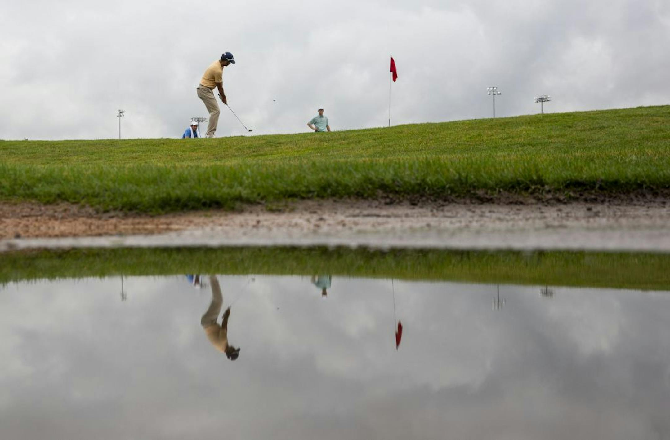 James Nitties chiped a shot off the rough on the seventh hole at Victory Links. ALEX KORMANN ¥ alex.kormann@startribune.com A Monday qualifying round round of golf was held at Victory Links course on Monday July 1, 2019 to determine who would make the cut for the 3M open to be held this week. Many hopefuls played their hearts out in an effort to earn one of four spots up for grabs in the PGA Tour event.