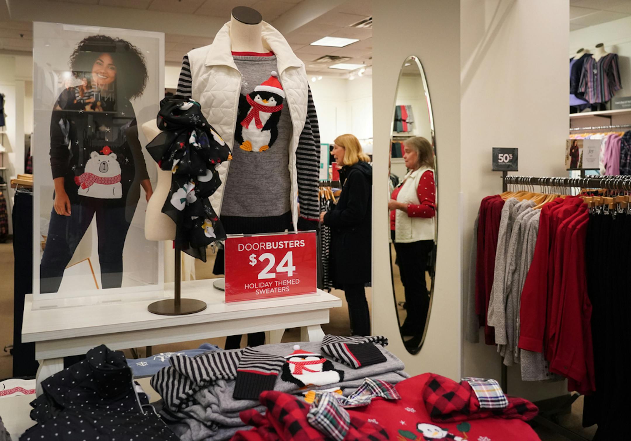 Shoppers in the Christopher & Banks store on Black Friday 2019 at the Mall of America in Bloomington.