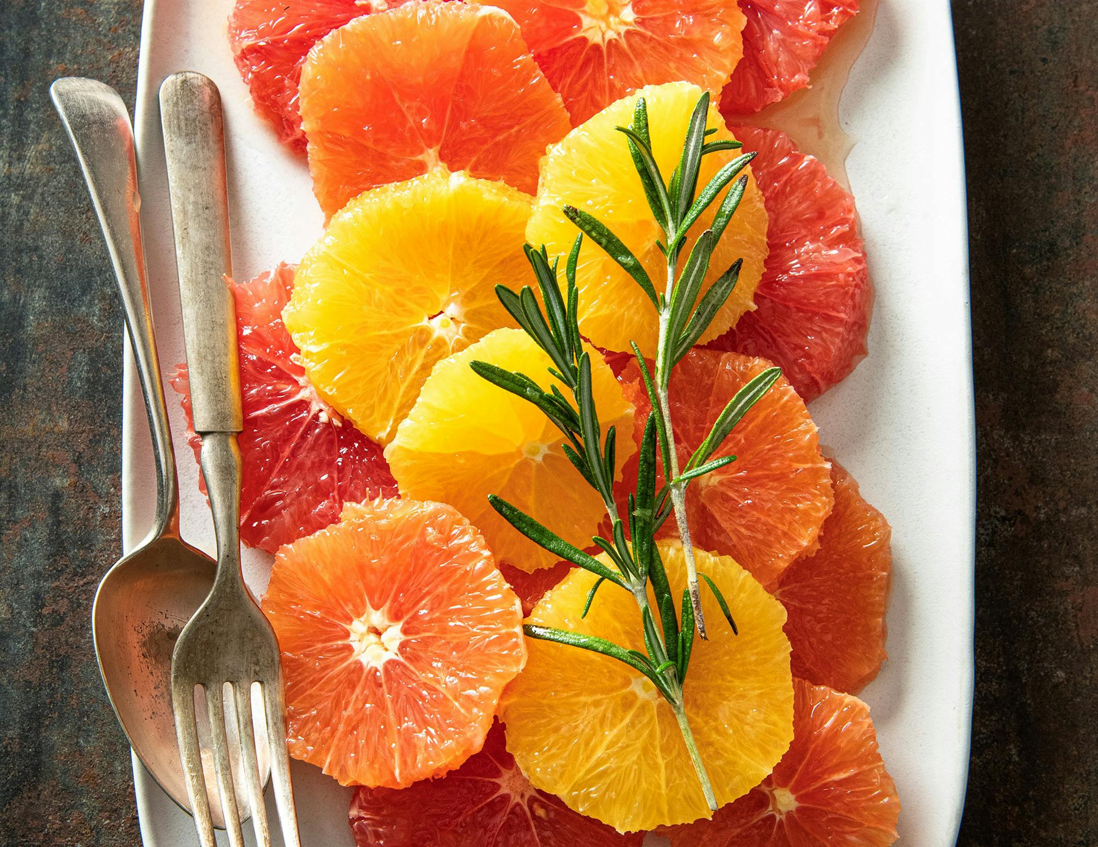Rosemary, olive oil and prosecco combine to make an elegant citrus salad. Recipe by Beth Dooley, photo by Mette Nielsen, special to the Star Tribune