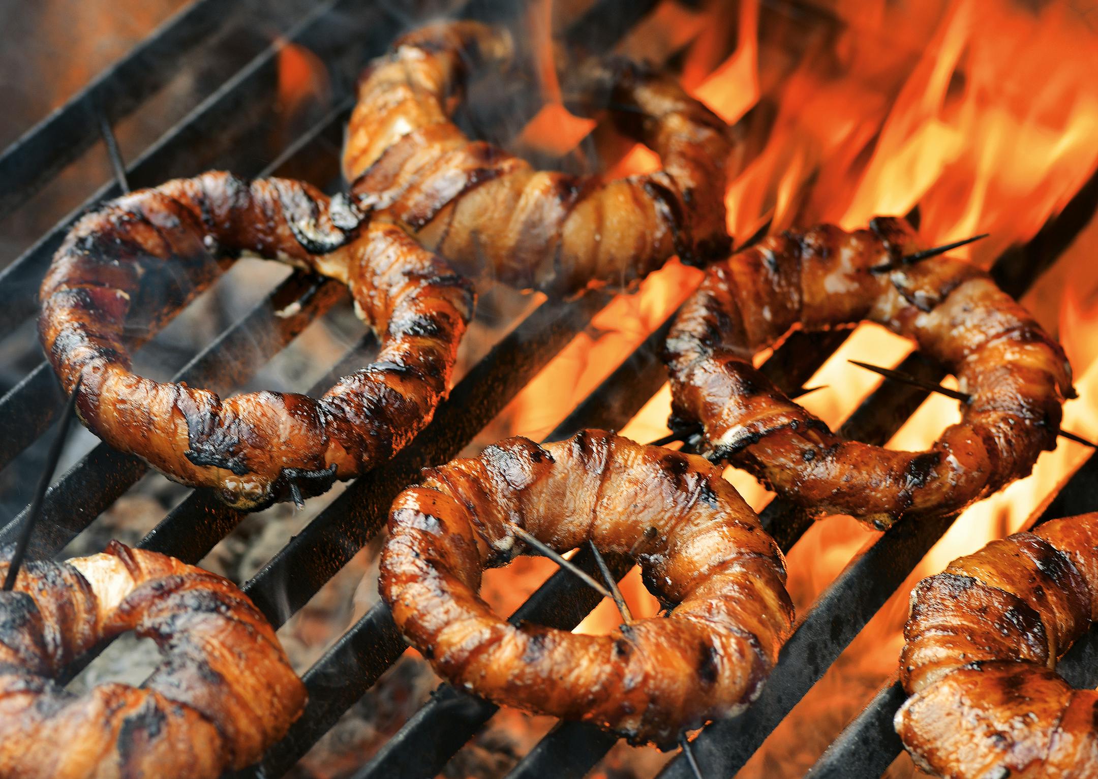 Bacon-Grilled Onion Rings from "Project Fire."