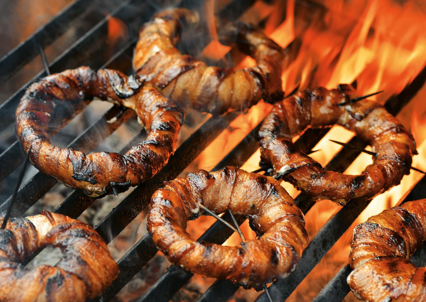 Bacon-Grilled Onion Rings from "Project Fire."